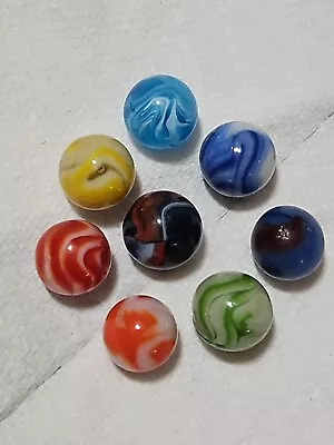 Vintage Marbles Lot Akro Agate Flame Swirl Oxblood Estate Find • $5