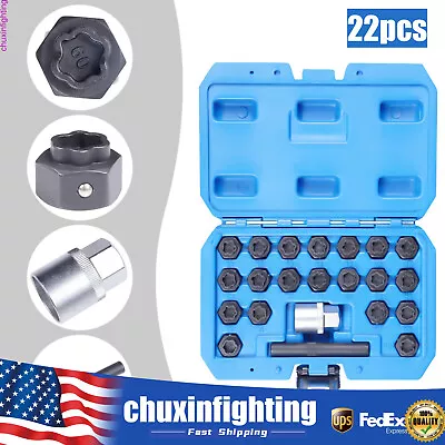 22pc Wheel Locking Lug Nut Master Key Set Lock Removal Tool For BMW Universal • $48.45