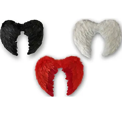 Angel Devil Fairy Feather Wings Fancy Dress Halloween Costume Accessory Gothic • £7.08