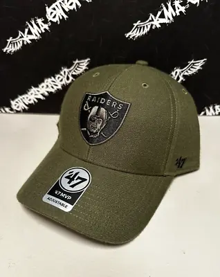 NWT '47 Brand Las Vegas Oakland Raiders Olive Green CAMO Classic Logo MVP Hat • $24.95