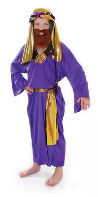 Wise Man King Boys Christmas Fancy Dress Nativity Play Kids Child Costume 7-9 Yr • £9.99