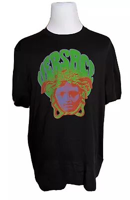 NWT $450 Versace Medusa Printed Black Mitchel Fit Jersey T-Shirt M 1003916 • $215.99