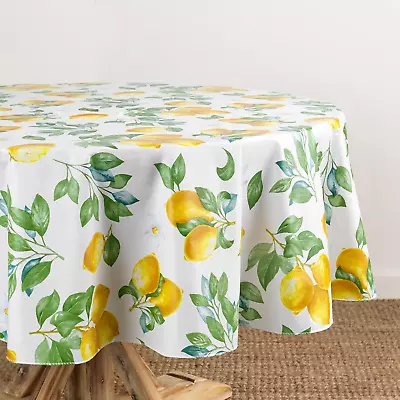 Home Fashions Vintage Lemon And Citrus Blooms Water- And Stain-Resistant Vinyl T • $21.65