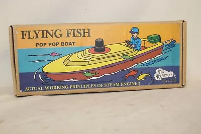 Tin Treasures Flying Fish Pop-Pop Boat W/ Box Steam Engine B-6 • $20