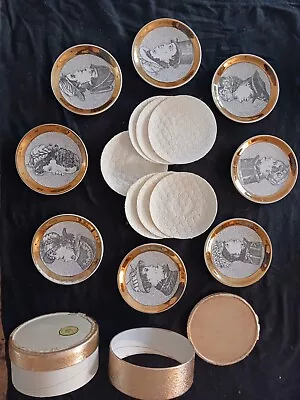 Bucciarelli Milano/ Fornasetti- 8 Piece Double Face Metamorphic Coasters W/ Box • $120