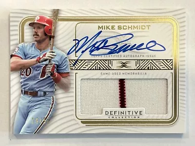 2023 Topps Definitive Collection Mike Schmidt Auto Game Used Relic #/50 Phillies • $41