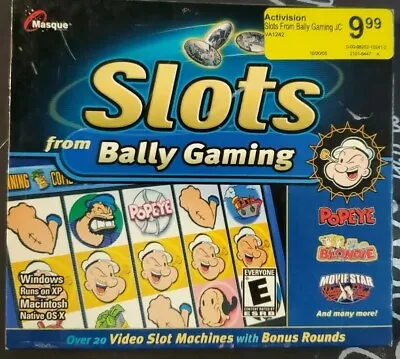 New Slots From Bally Gaming Popeye Blondie 2005 OOP PC/Macintosh Game Y2k NOS • $15.05
