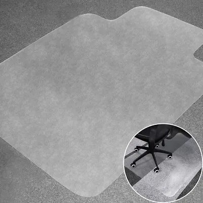 Non Slip Office Chair Desk Floor Mat Computer Carpet PVC Clear Plastic Protector • £13.95