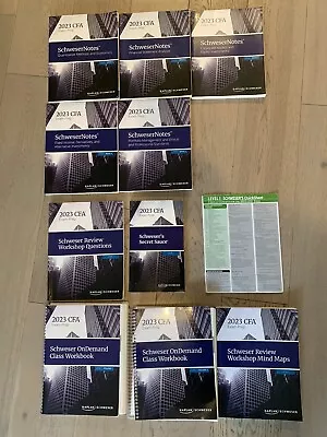 2023 Kaplan Schweser CFA Level 1: SchweserNotes Study Books 1 - 5 + Complete Set • £24.99