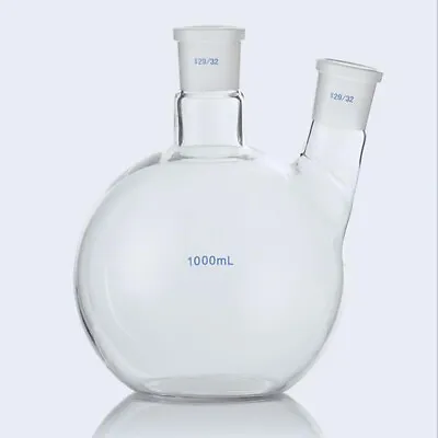 14-29# Flask Laboratory 2 Neck Glassware Organic Chemistry 25-1000ml Glass • $11.93