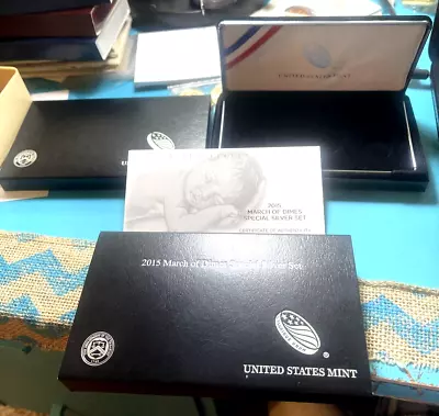 2015 March Of Dimes Special Silver Set (Box & COA Only) No Coins Lot-A • $9.99