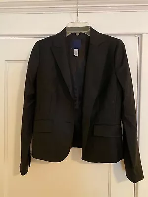 Women's Black J Crew Suit Jacket Super 120’s Size 4 Excellent Condition • $50