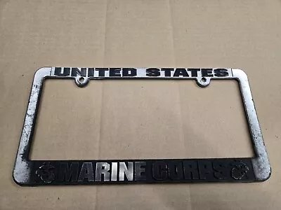 United States Marine Corps Vanity License Plate Tag Frame Holder Logo Nameplate  • $17.99