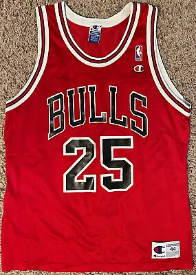 $105 • Buy Vintage Champion Jersey Chicago Bulls Steve Kerr #25 NBA 90s Mens 44