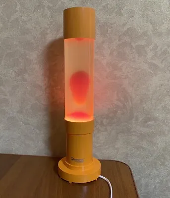 Mathmos Lava Lamp Vtg Retro. Orange And Clear Plastic England  Video Working • $148