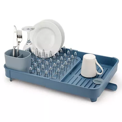 Joseph Joseph Extend Expandable Dish Rack W/ Draining Plug Kitchen Organiser Sky • $113