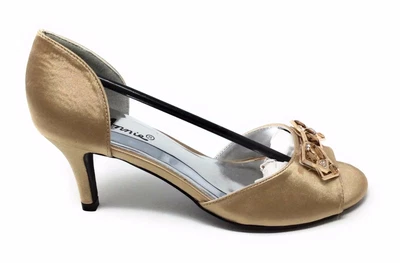 £15.78 • Buy Annie Shoes Womens Late Night Peep Toe Pump Soft Taupe Satin Size 6.5 M