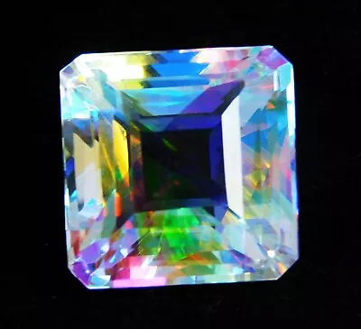 Certified 66.10 Ct Natural Mystic Topaz Asscher Cut Rainbow Loose Gemstone • $6.05