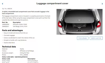 Genuine Volvo V70 XC70 Rear Luggage Security Cargo Cover Modesty Panel 39882849 • $337.51