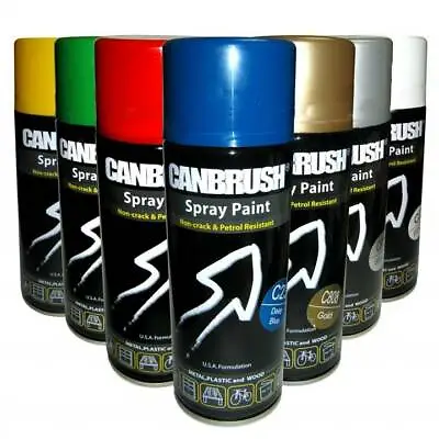 £5.99 • Buy Canbrush Spray Paint For Metal Plastic And Wood 400ml High Quality Premium