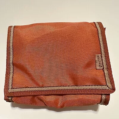 Vintage 90's Levi's Hook And Loop Wallet - Pouch With Mirror  Burnt Orange Brown • $11.46