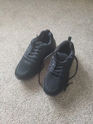 Ladies Odd Trainer Shoes L3 R5 Black Lace Up • £7.99