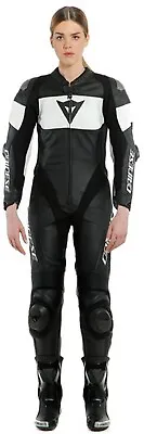 Coverall Motorcycle Woman Dainese Imatra Lady Leather 1pc Suit Perf. Black White • $930.92