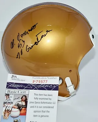 Al Demao Signed Early 1950's Gold Tb Mini Helmet Washington Redskins 70 Grt Jsa • $134.87