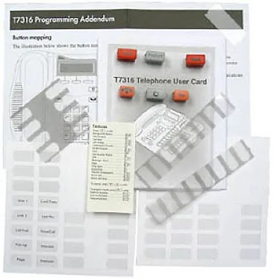 Nortel Networks T7316 Platinum Gray Phone Buttons Plastic Labels User Guide Kit • $4.95