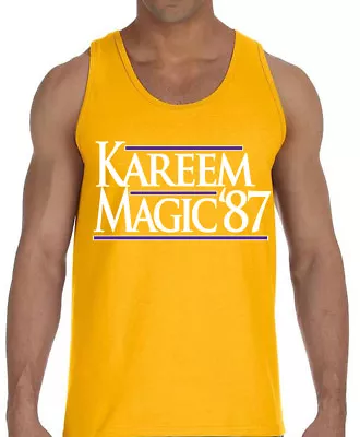 GOLD Magic Johnson Los Angeles Lakers  Kareem 87  TANK-TOP • $19.99