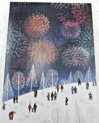 Christmas Cards  Charity Pack Of 10 -Christmas Fireworks   ( Plastic Free ) • £2