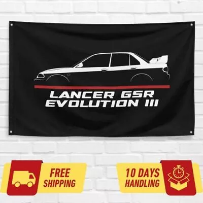 For Mitsubishi Lancer GSR Evolution III 1995-1996 Enthusiast 3x5 Ft Flag Banner • $17.95