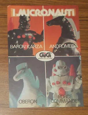 Vintage 1981 Mego MICRONAUTS Baron Karza Force Commander Oberon Print Ad Italian • £4.79