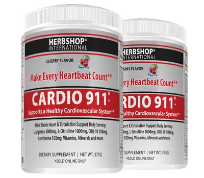 2 Bottles Of Cardio 911  L Arginine 5000mg LCitrulline NEW CHERRY • $80.90