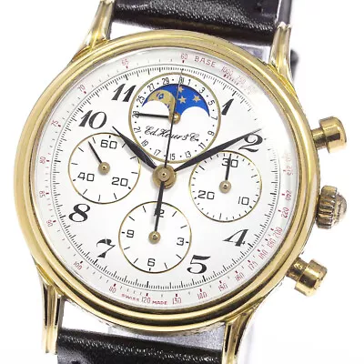 Heuer Edward Heuer 188.205/1 Moon Phase Chronograph Hand Winding Men's_743877 • $1295.91