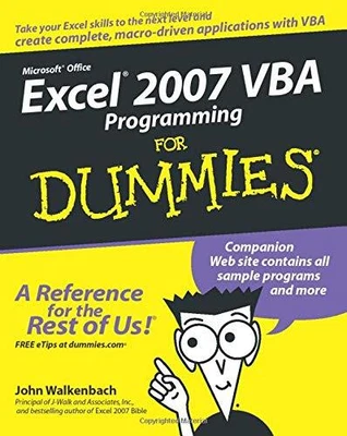 £3.75 • Buy Excel 2007 VBA Programming FD (For Dummies) By Walkenbach, John Paperback Book