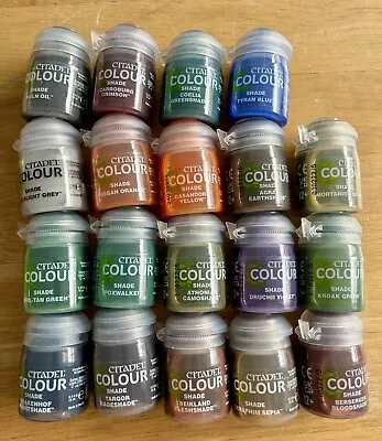 Games Workshop Warhammer Citadel Colour Full Set Of New Shade Paints 18ml Pots • £19.20