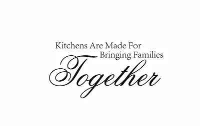 £4.80 • Buy Kitchens Are Made For Bringing Families Wall Quote Sticker Decor Uk 125