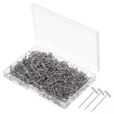 500Pcs T Pins Stainless Steel T-Pins 1 Inch Straight T-Pins Silver • $13.48