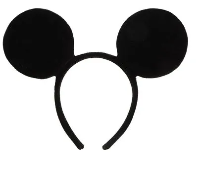 BLACK MOUSE HEADBAND Fancy Dress Alice Band Bow Ladies Mens Girls Boys Party  • £3.39