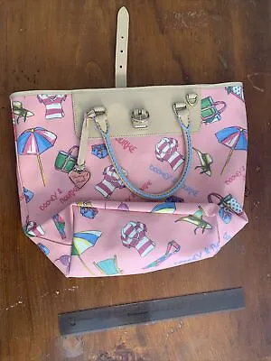 $90 • Buy Dooney & Bourke Bag Pink Multi Color Beach Icons Handbag NWT New Vintage