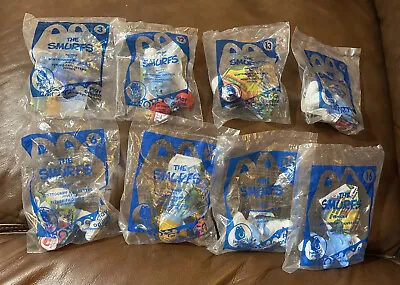 Lot Of 8 New Sealed 2011 The Smurfs McDonalds Happy Meal Toys 3 6 7 12-16 • $16.99