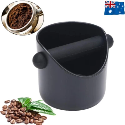 $15.98 • Buy Coffee Waste Container Espresso Grinds Knock Box Tamper Tube Bin Black Bucket AU