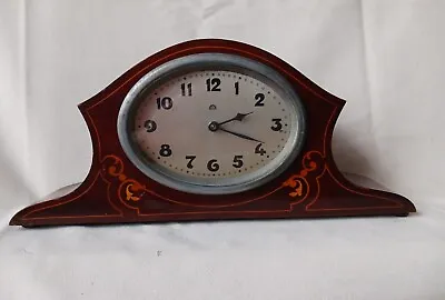 Antique Haller Mantel Clock Napoleon Hat Style Wood Frame W Inlay Working GUC • £39.76