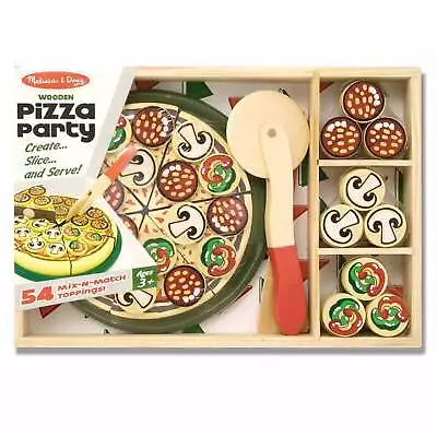 Melissa And Doug Wooden Classic Toy Pizza Party Set NEW IN STOCK • $42.99