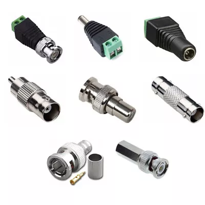 Cctv Bnc Coax Crimp Video Rca Phono Rg59 Balun Utp Cat5 Connector Joiner Coupler • £14.95