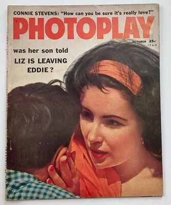 VTG Photoplay Magazine October 1960 Vol 58 #4 Liz Taylor Marilyn Monroe No Label • $14.95