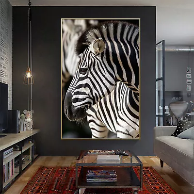 Animal Art Zebra Paint Silk Canvas Poster Wall Print Decor Unframed A1082 • $6.87