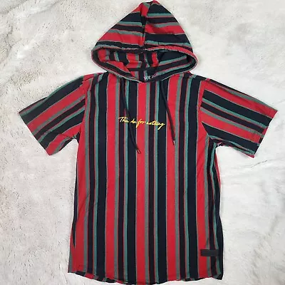 Vox Populi For The People Striped Hooded Shirt  Thanks For Nothing  Size Large • $9.99