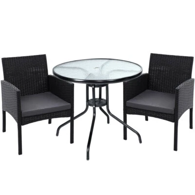 $229.95 • Buy Gardeon Outdoor Setting Dining Chairs Table Patio Furniture Wicker Bistro Set